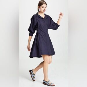 Opening Ceremony Lace Up Shirtdress